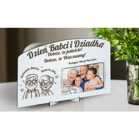 Prezent na Dzień Babci i Dziadka wyjątkowowa Ramka dekoracyjna na zdjęcie